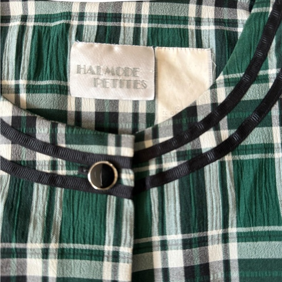 Vintage Habarone Petites Green Plaid Midi Dress – Size Petite NOT a small dress - Picture 5 of 5